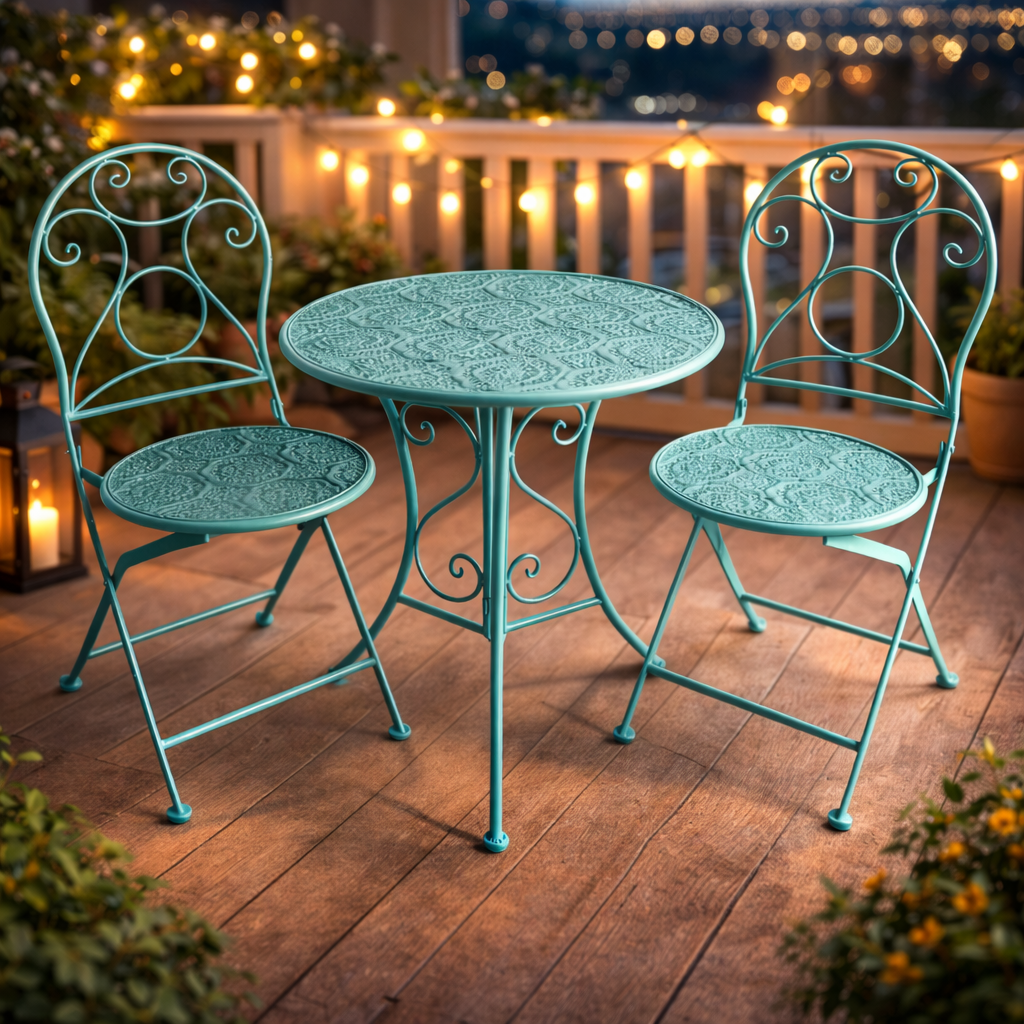 סט גינה פרזול בצבע טורקיז