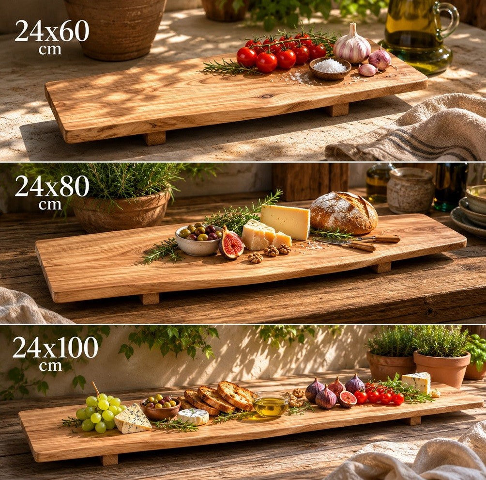 בוצ׳ר ענק להגשה מעץ השיטה – מגוון מידות